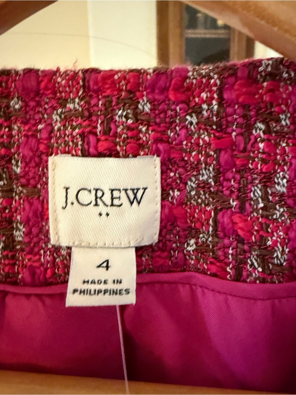 J. Crew Fuchsia Tweed Button-Front Blazer - Picture 4 of 6